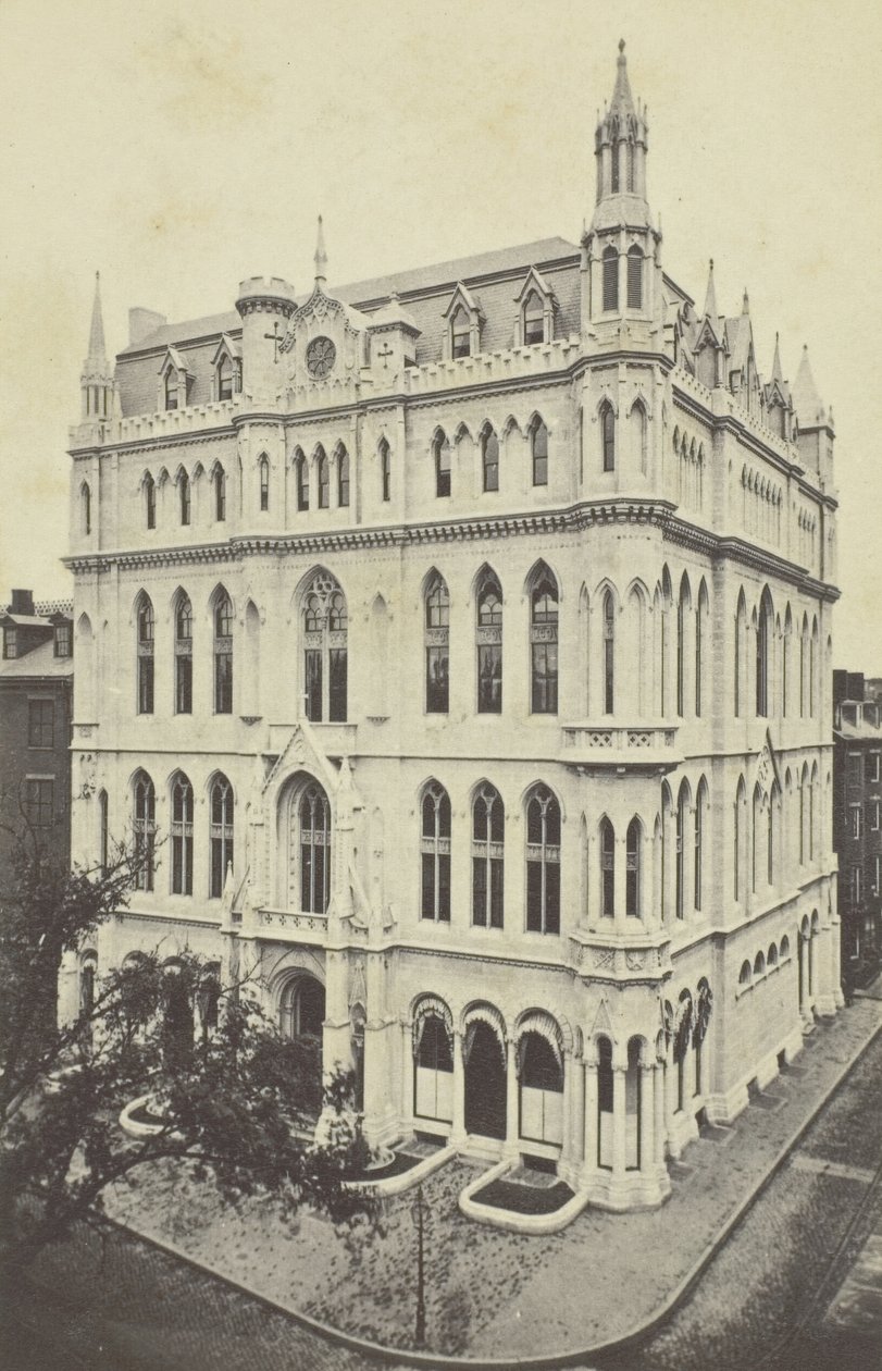 Uusi vapaamuurarien temppeli, Boston, 1860-luku. tekijältä Joseph Ward