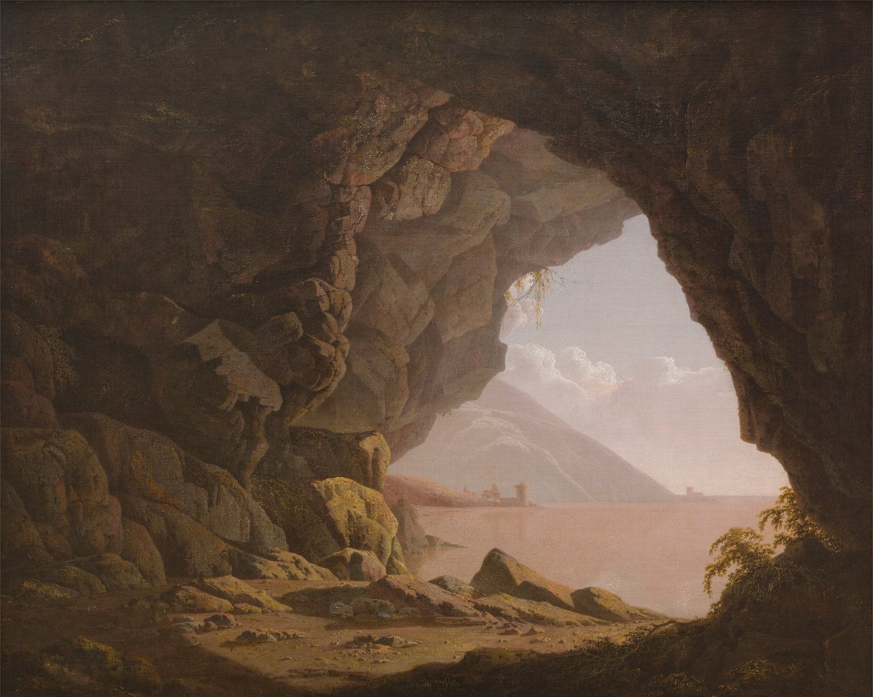 Luola Napolin lähellä tekijältä Joseph Wright of Derby