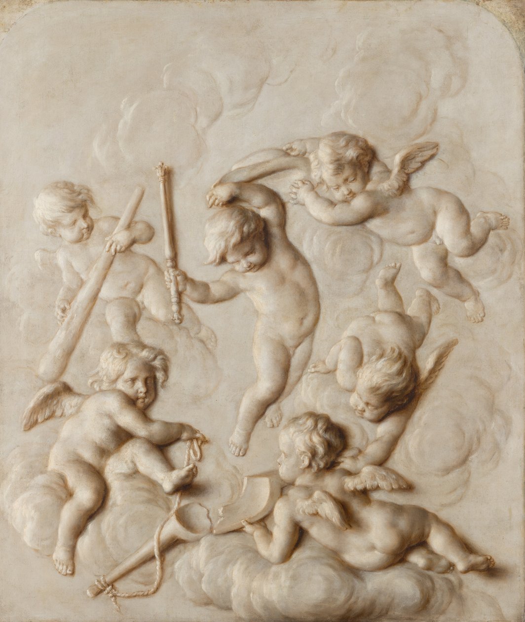 Spelende putti tekijältä Josephus Geeraerts