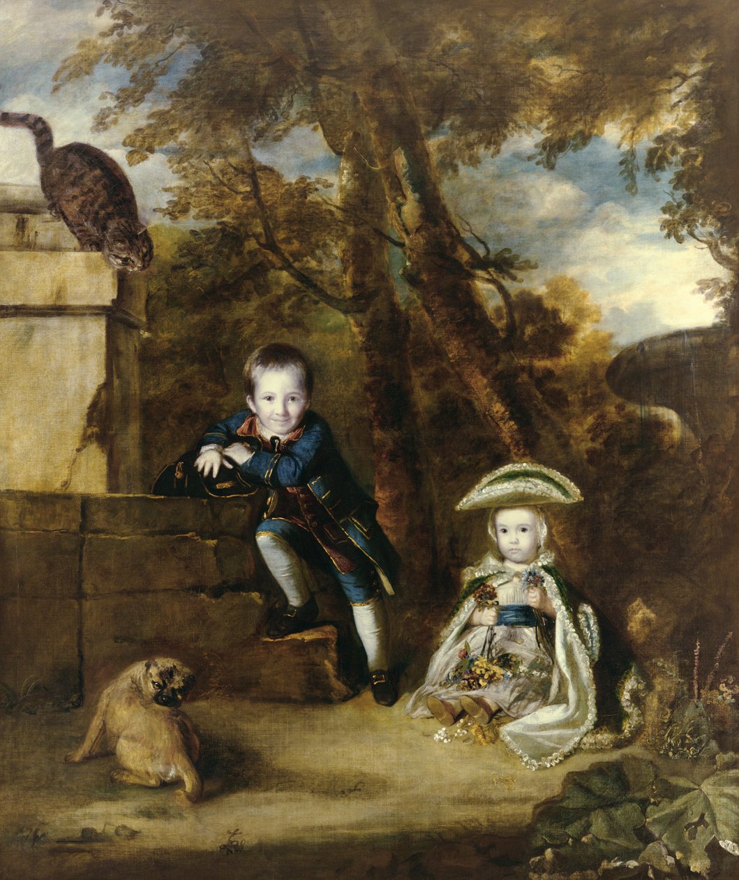 Paul Cobb Methuen ja hänen sisarensa Christian, myöhemmin Lady Boston tekijältä Joshua Reynolds