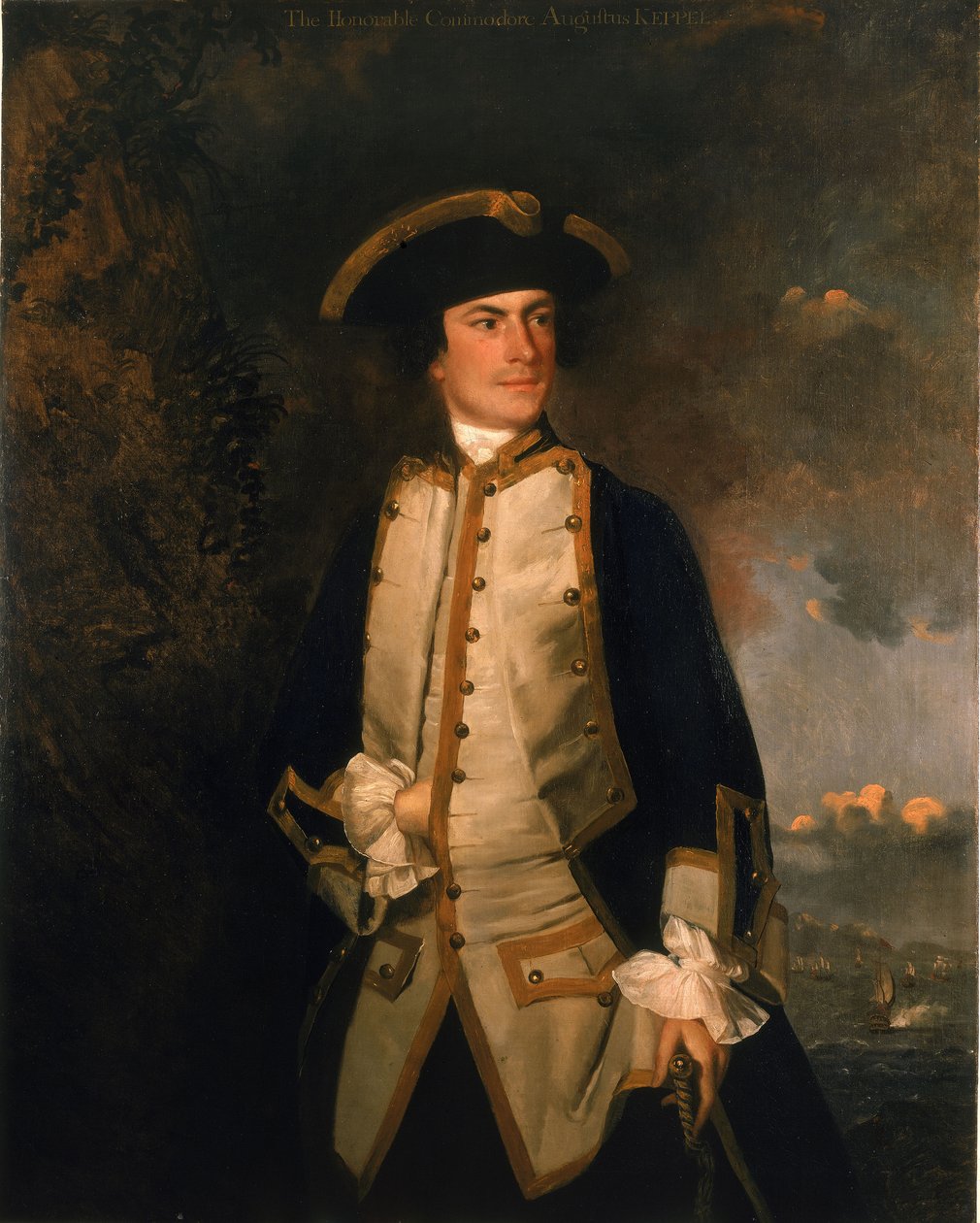 Kommodori Augustus Keppel (1725-1786), kunniapuheenjohtaja. tekijältä Joshua Reynolds