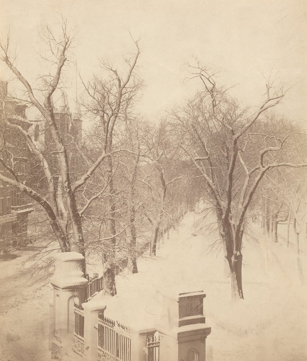 Boston Common Snow Scene, 1850-luku (kuva) tekijältä Josiah Johnson Hawes