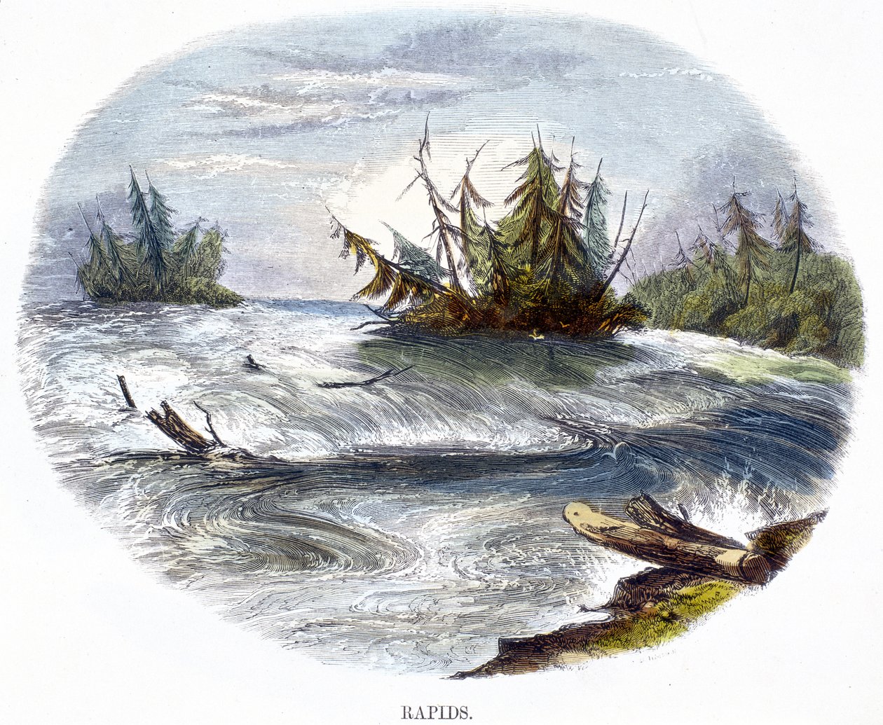 Rapids, luonnonilmiöistä, 1849 tekijältä Josiah Wood Whymper