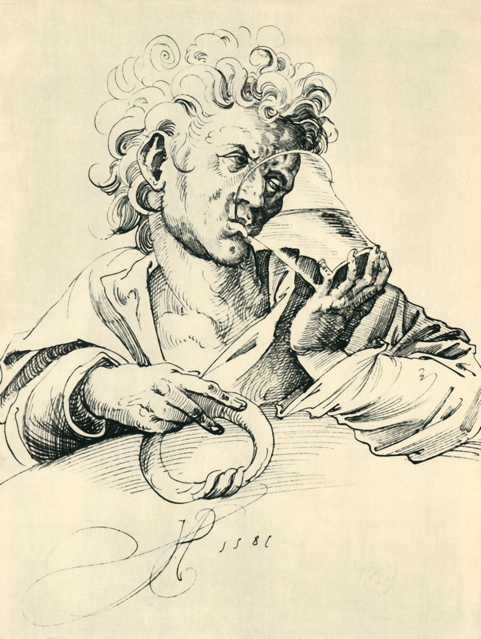 Juomari, 1581, 1943. tekijältä Jost Amman