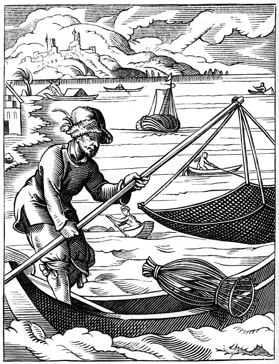 Kalastaja, 1500-luku 1849. tekijältä Jost Amman