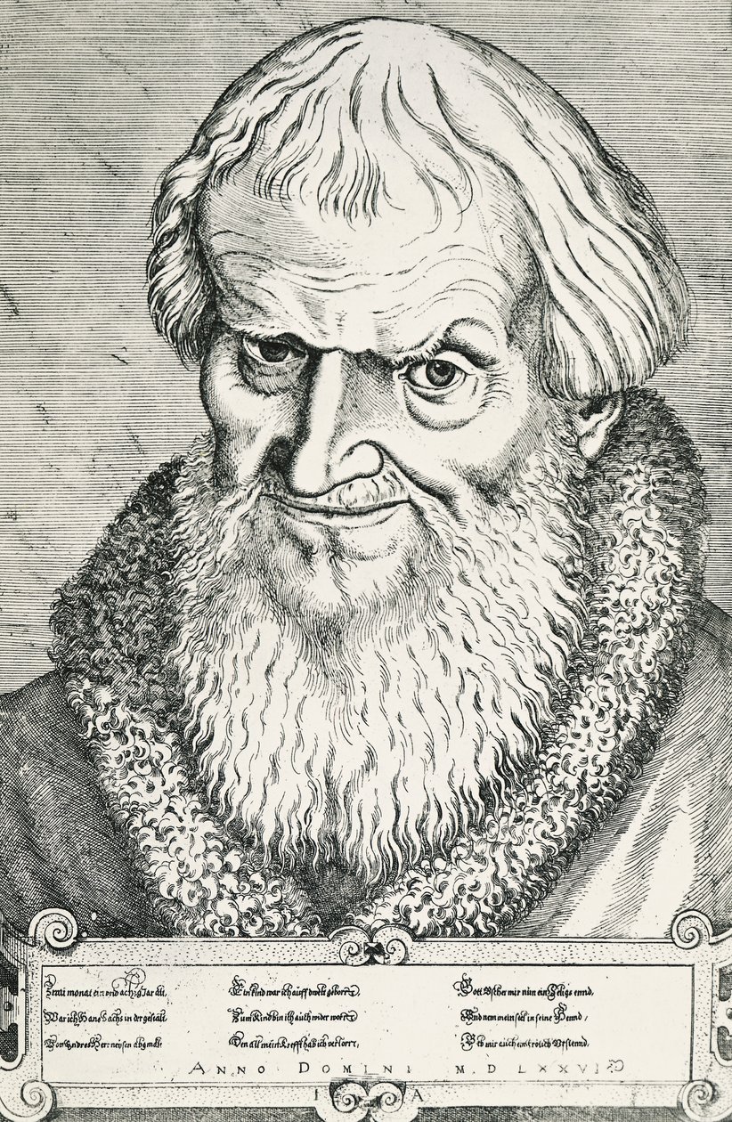 Hans Sachsin muotokuva (Nürnberg tekijältä Jost Amman