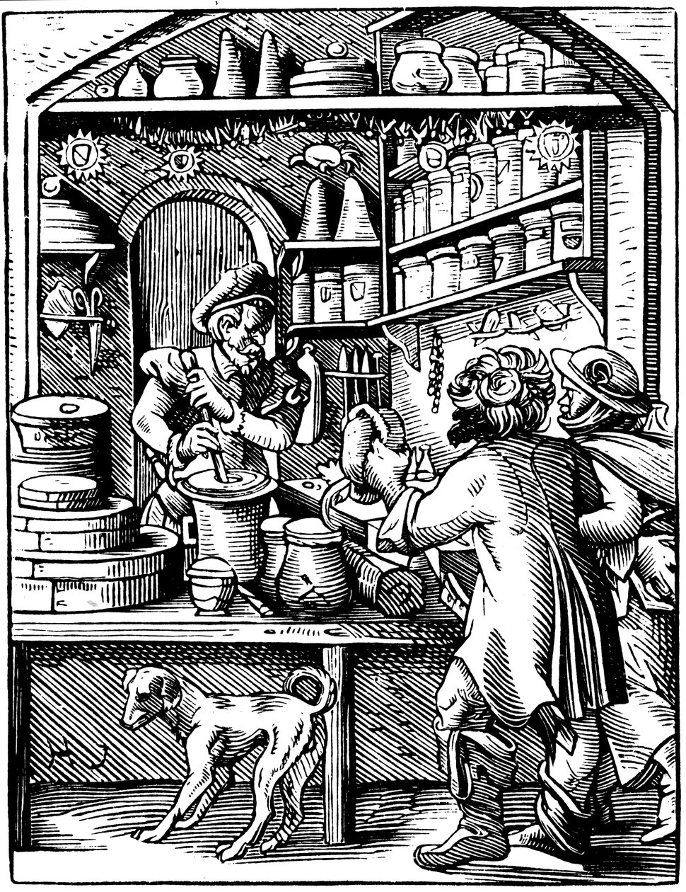 The Druggists Shop, 1568 tekijältä Jost Amman