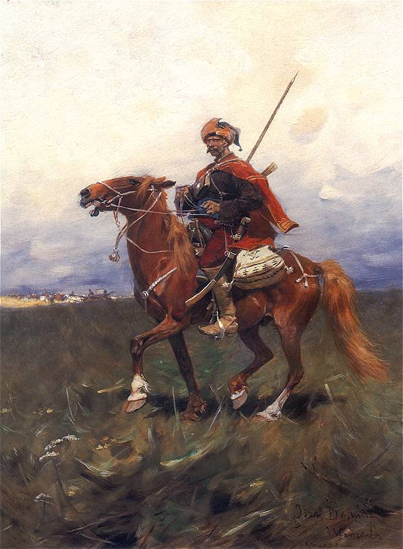 Kozak na koniu Englanti: Cossack horseeman: n tekijältä Jozef Brandt