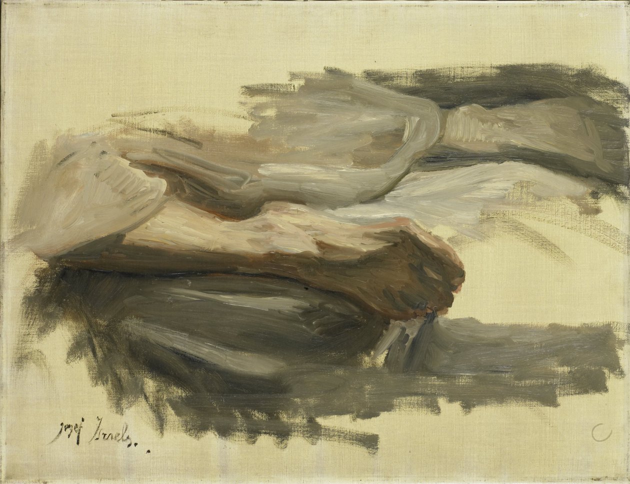 Saulin jalat tekijältä Jozef Israëls (signed by artist)