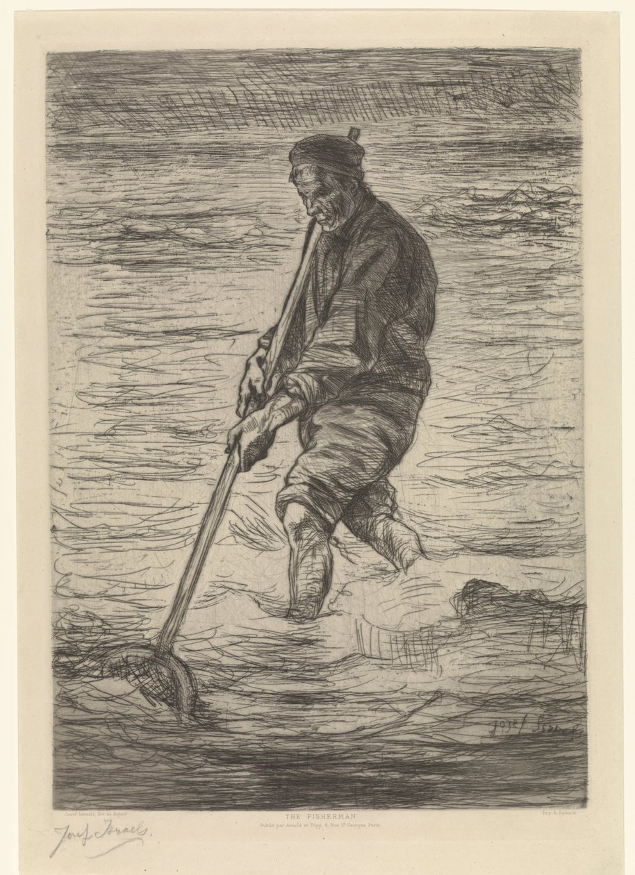 Shell Fisherman Kalastaja (otsikko esineessä) tekijältä Jozef Israëls