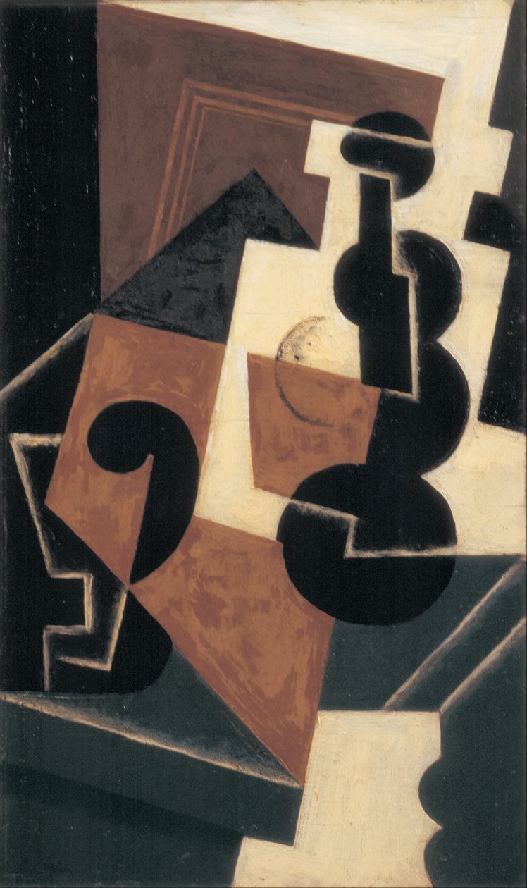 Lasi ja vesipullo tekijältä Juan Gris