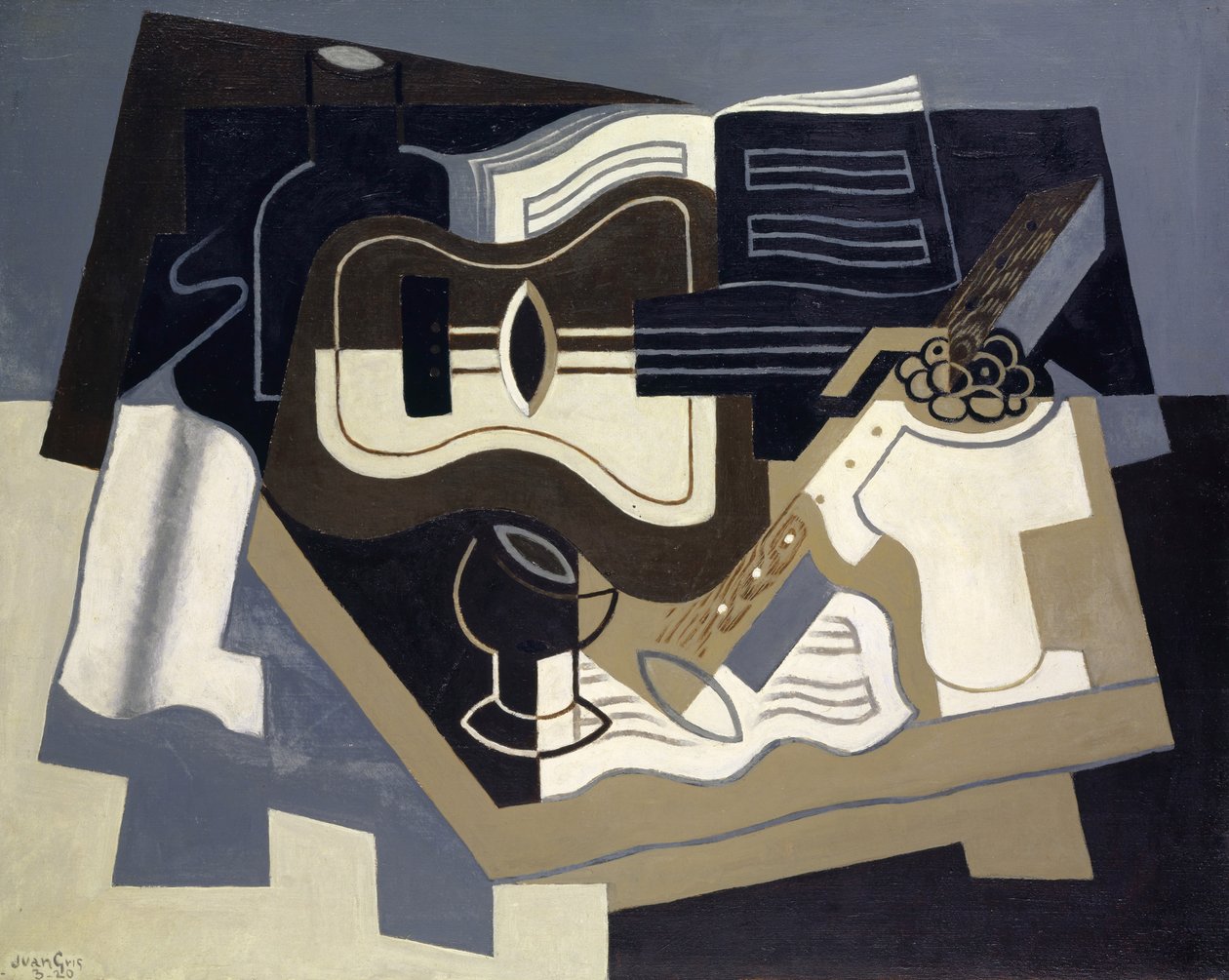 Kitara ja klarinetti, 1920 tekijältä Juan Gris