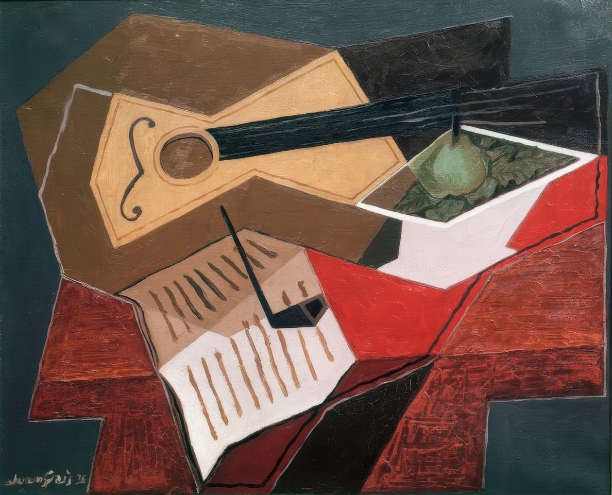 Kitara ja säveltäjä tekijältä Juan Gris