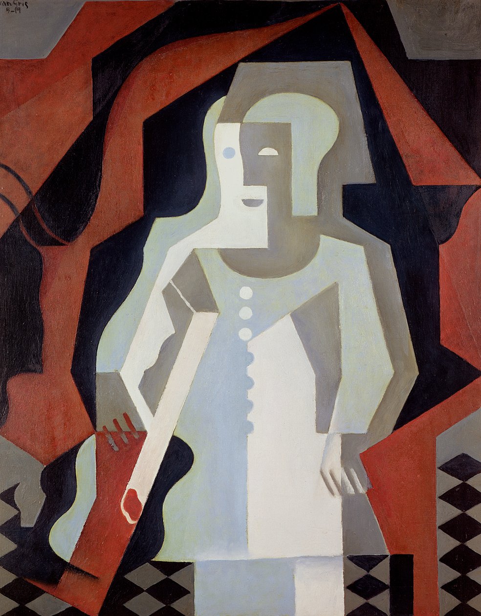 Pierrot, 1919 tekijältä Juan Gris