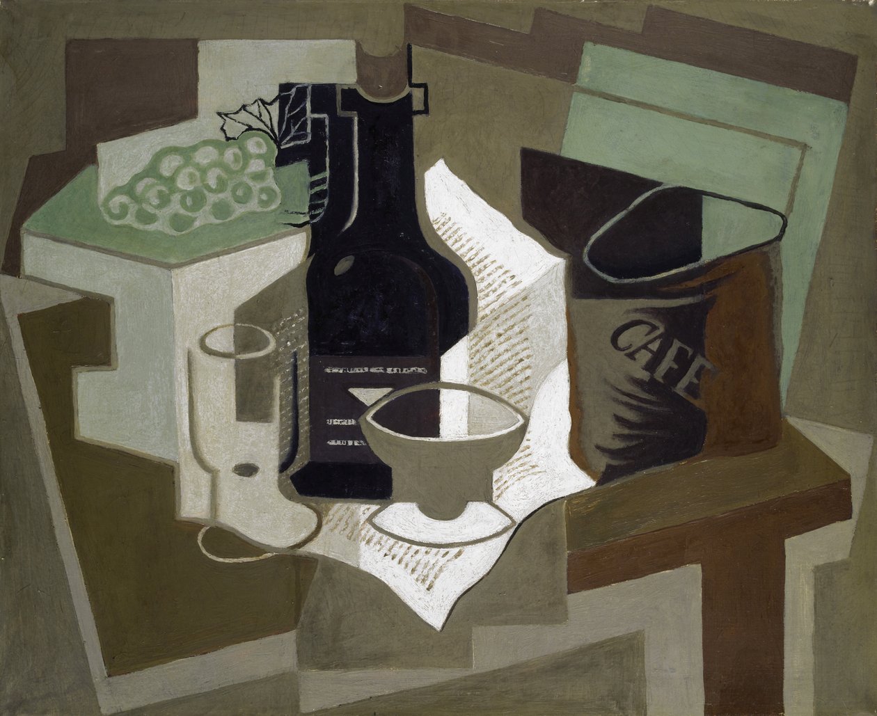 Pussi kahvia, 1920 tekijältä Juan Gris