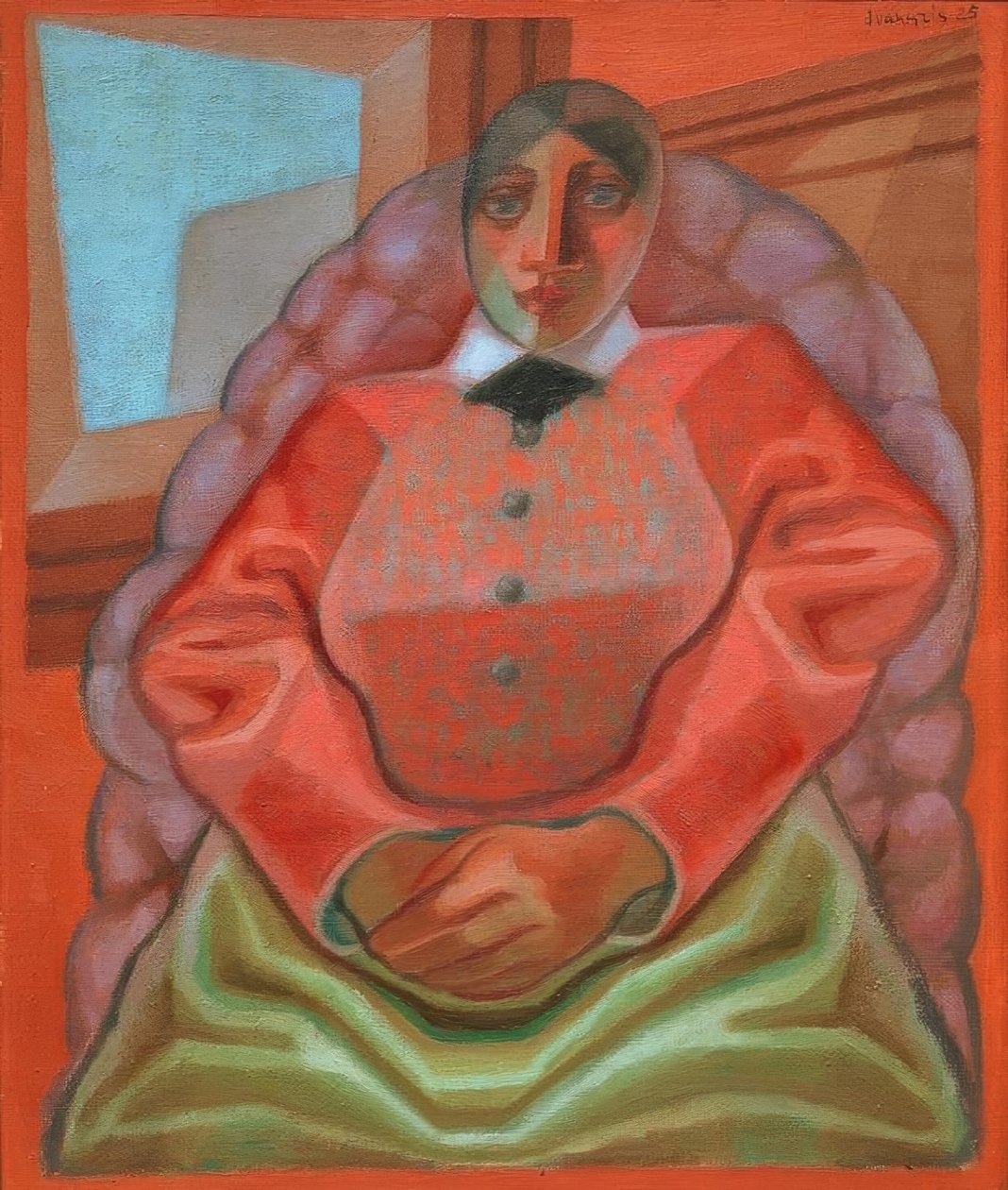 Nainen nojatuolissa tekijältä Juan Gris
