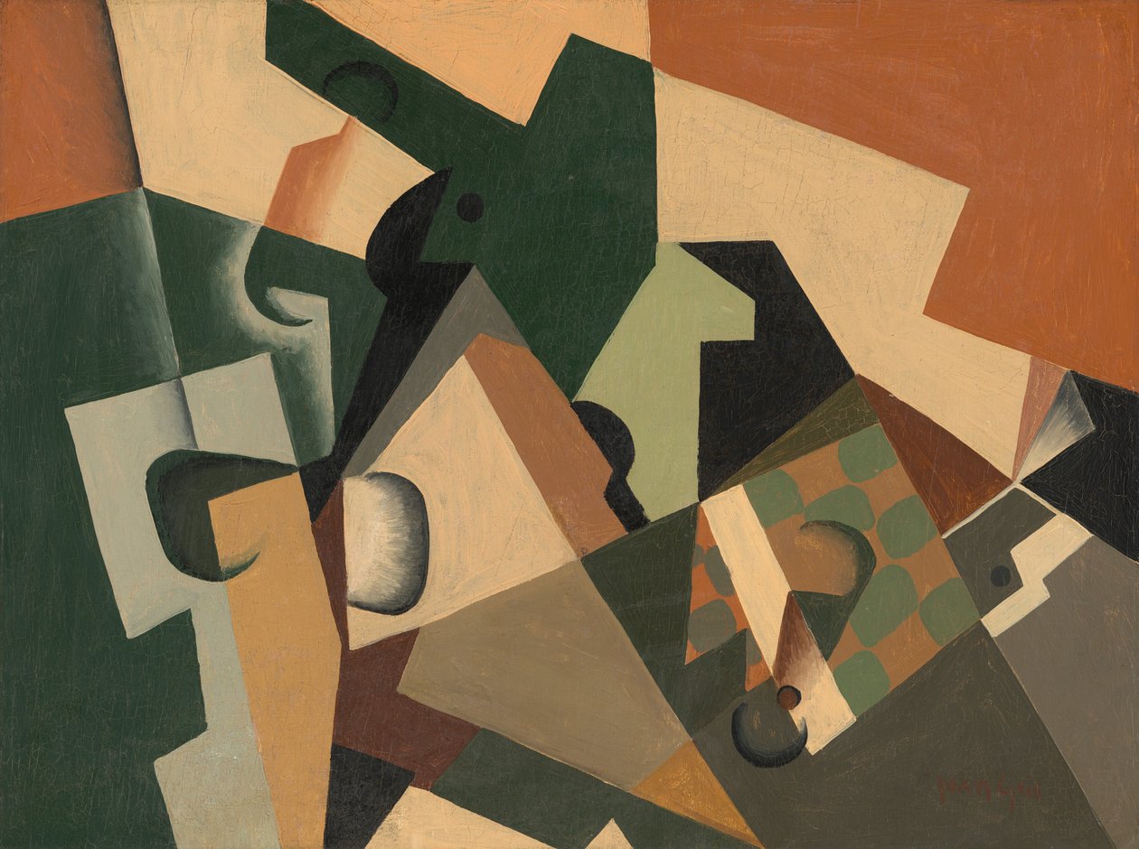 Lasi ja shakkilauta tekijältä Juan Gris