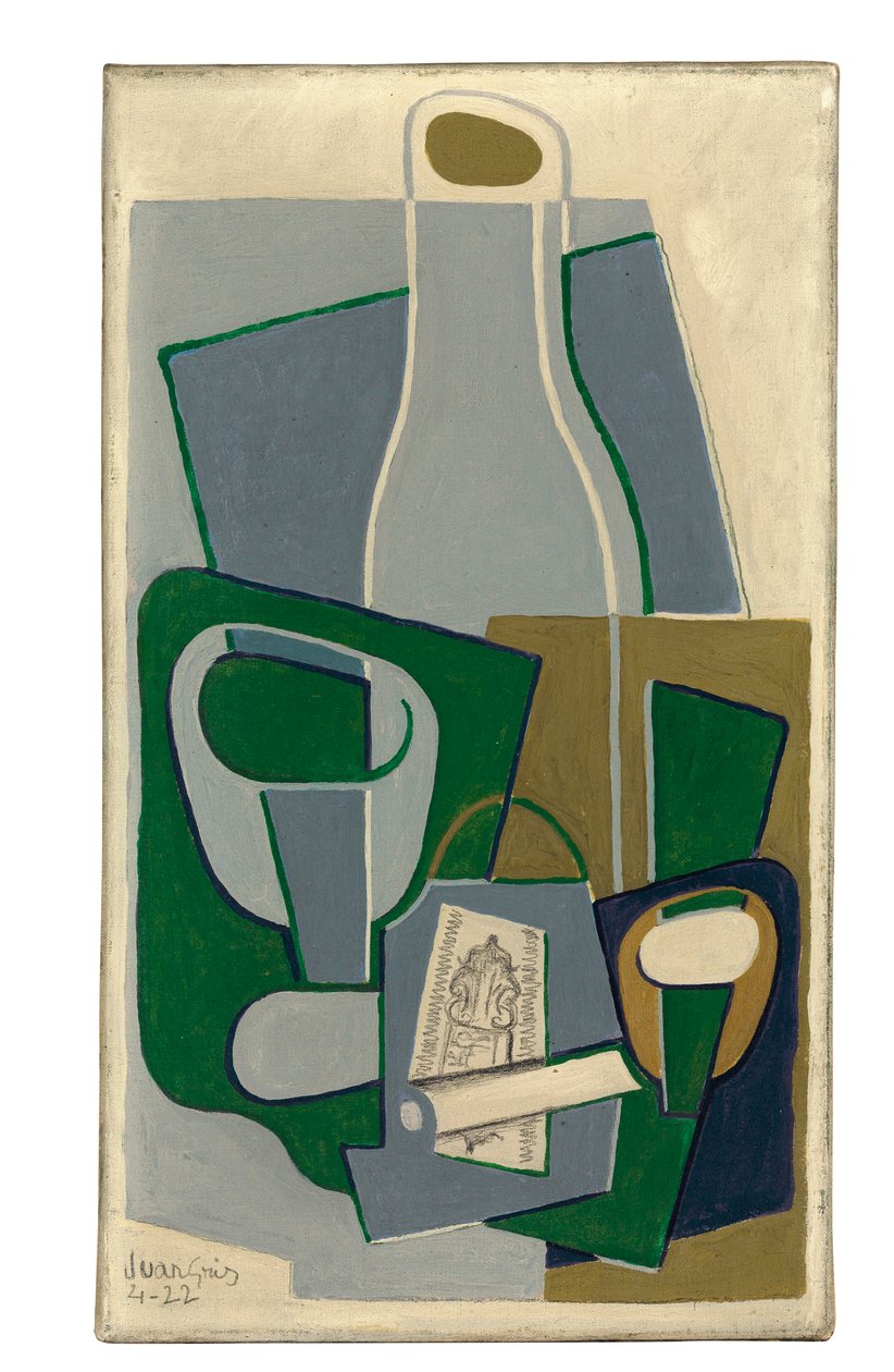 Piippu ja tupakkapaketti, 1922 tekijältä Juan Gris
