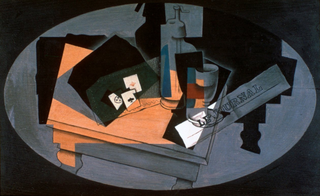 Pelikortit ja sifoni, 1916. tekijältä Juan Gris