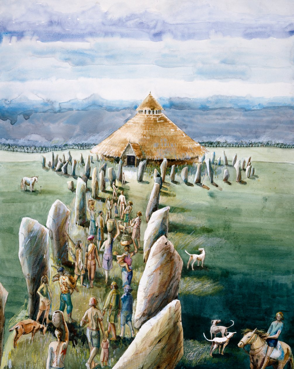 Sanctuary, Avebury, 3. vuosituhat eKr., 1990-2010 tekijältä Judith Dobie