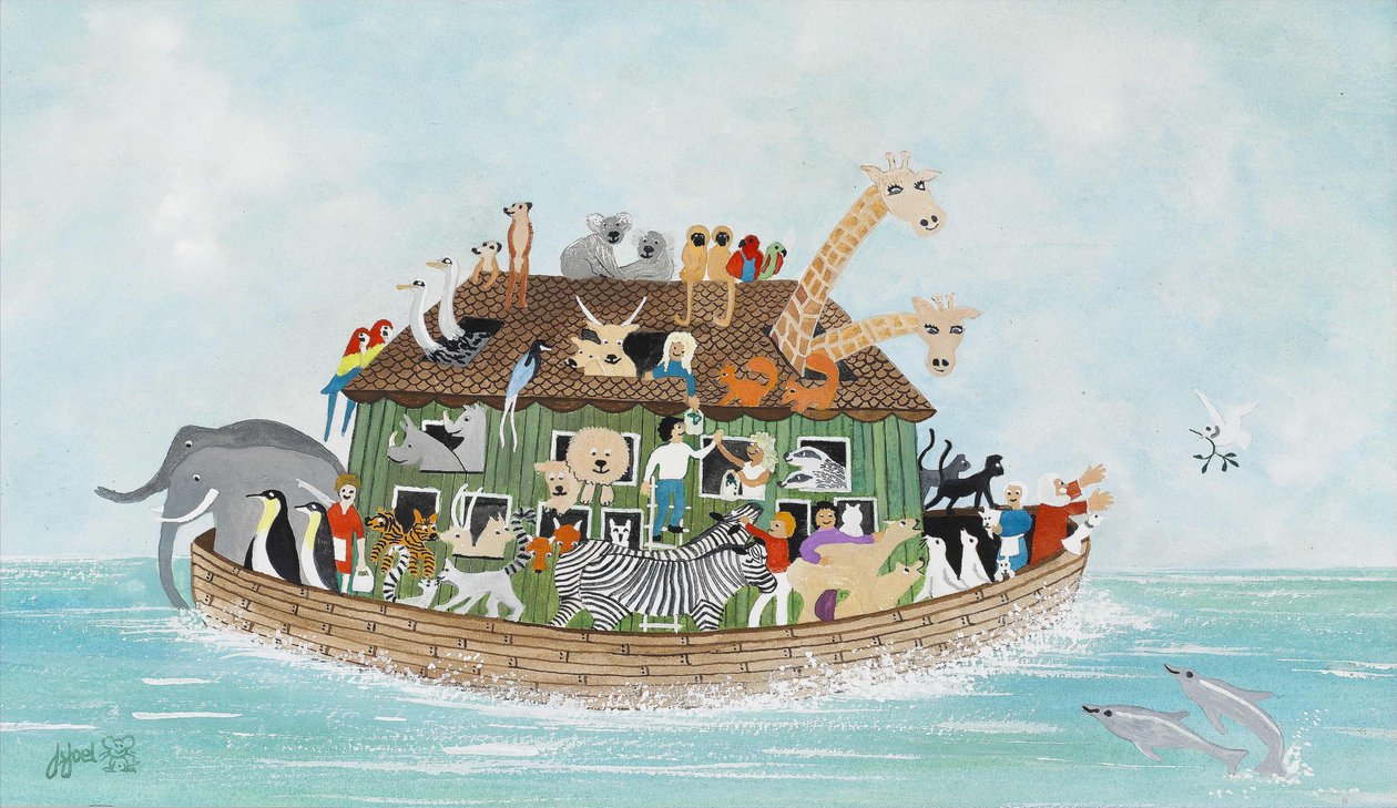 Nooan arkki, 2009 (Guassi paperilla) tekijältä Judy Joel