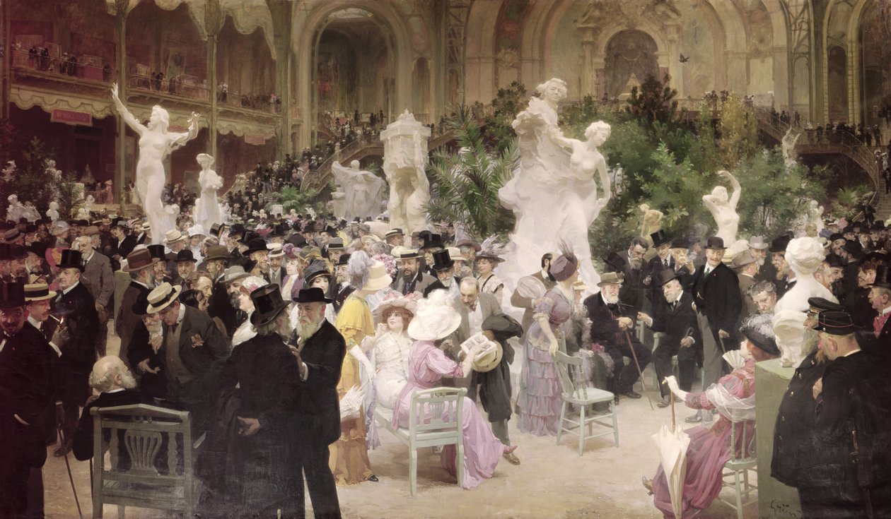 Perjantaina ranskalaisessa taiteilijasalongissa, 1911 tekijältä Jules Alexandre Gruen or Grun