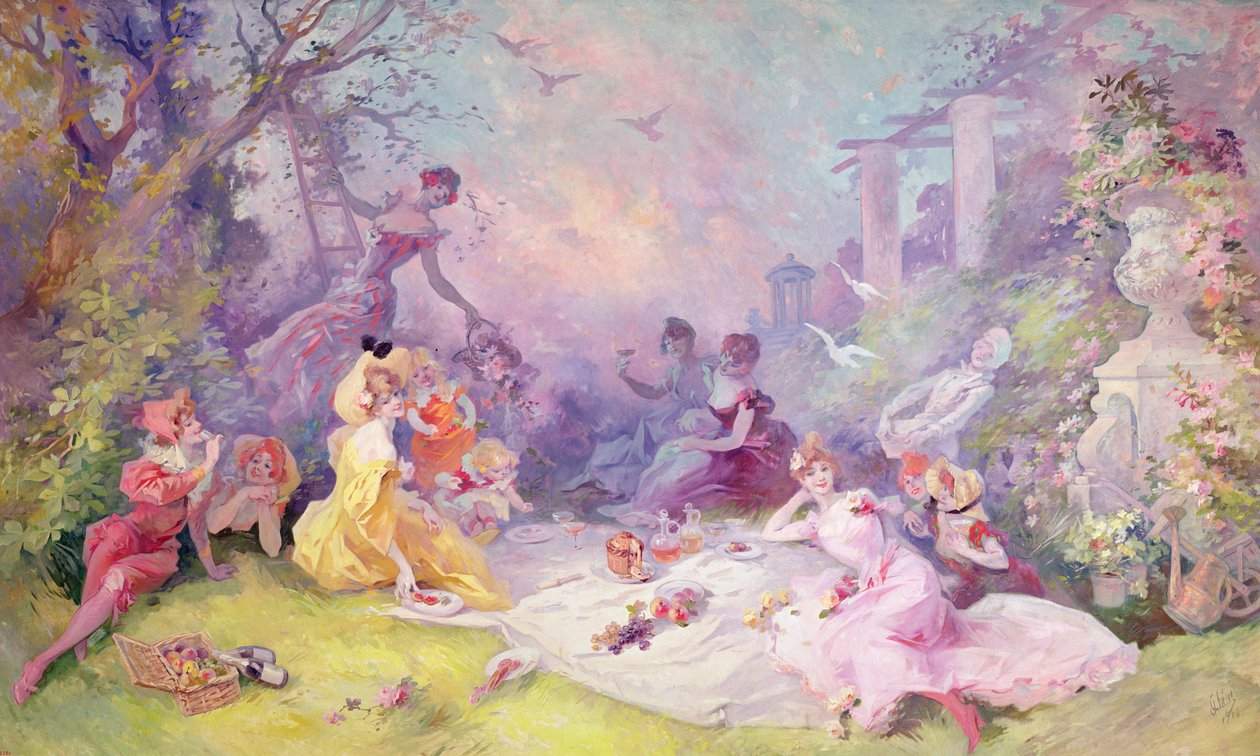 "Lounas ruoholla", 1904 tekijältä Jules Cheret