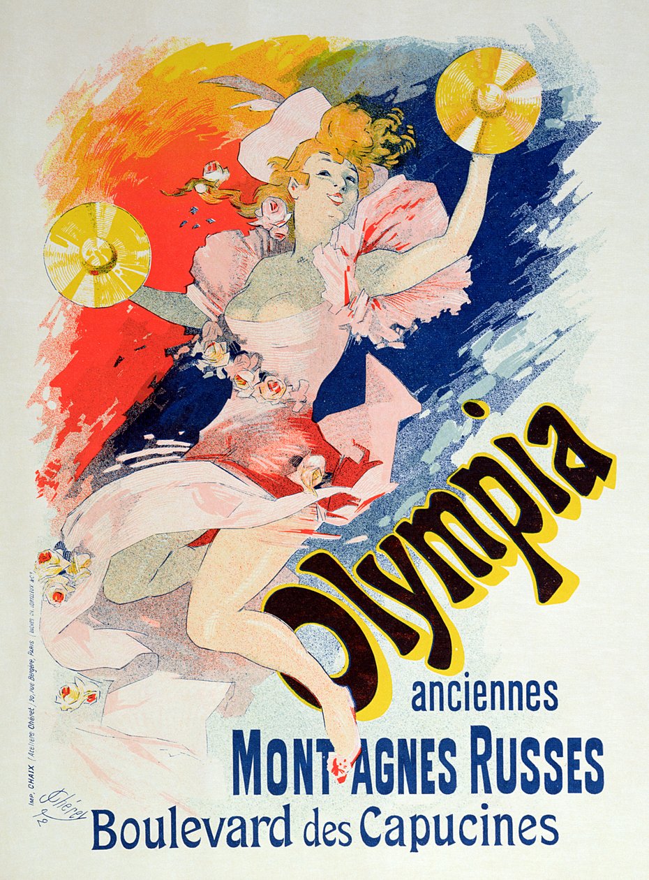 Olympia-juliste, Boulevard des Capucines, 1892 tekijältä Jules Cheret