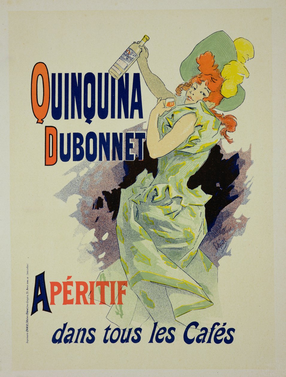 Jäljennös julisteesta, jossa mainostetaan "Quinquina Dubonnet", 1895 (ks. 130236). tekijältä Jules Cheret