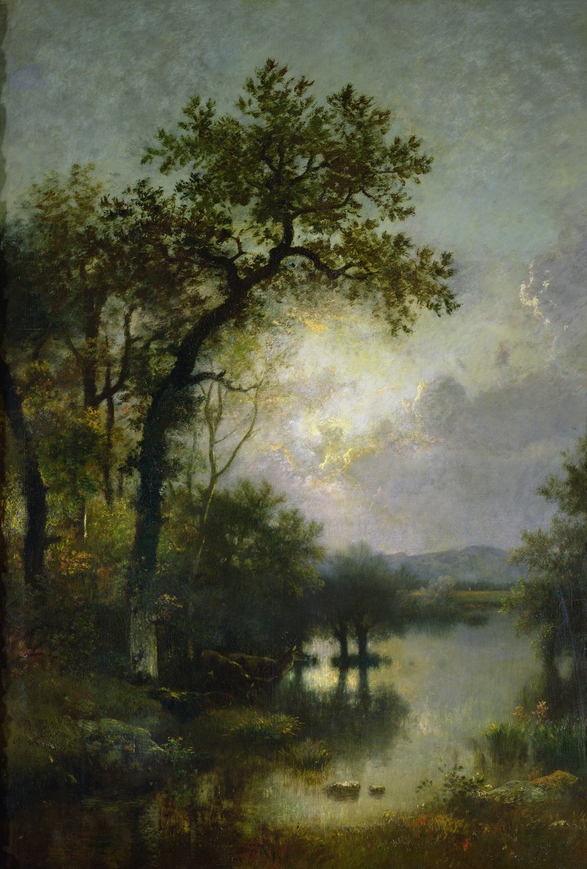 Aamu, noin 1865 tekijältä Jules Dupré