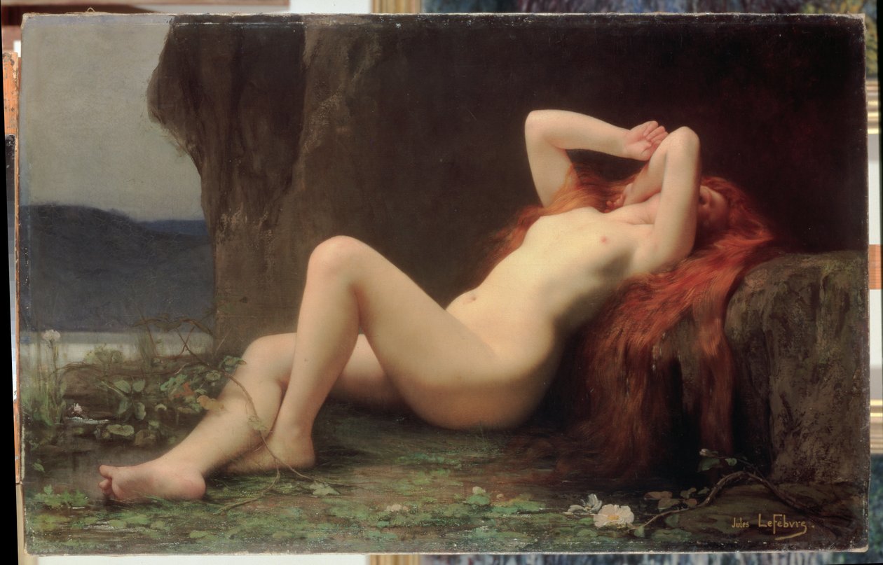 Maria Magdaleena luolassa, 1876 tekijältä Jules Joseph Lefebvre