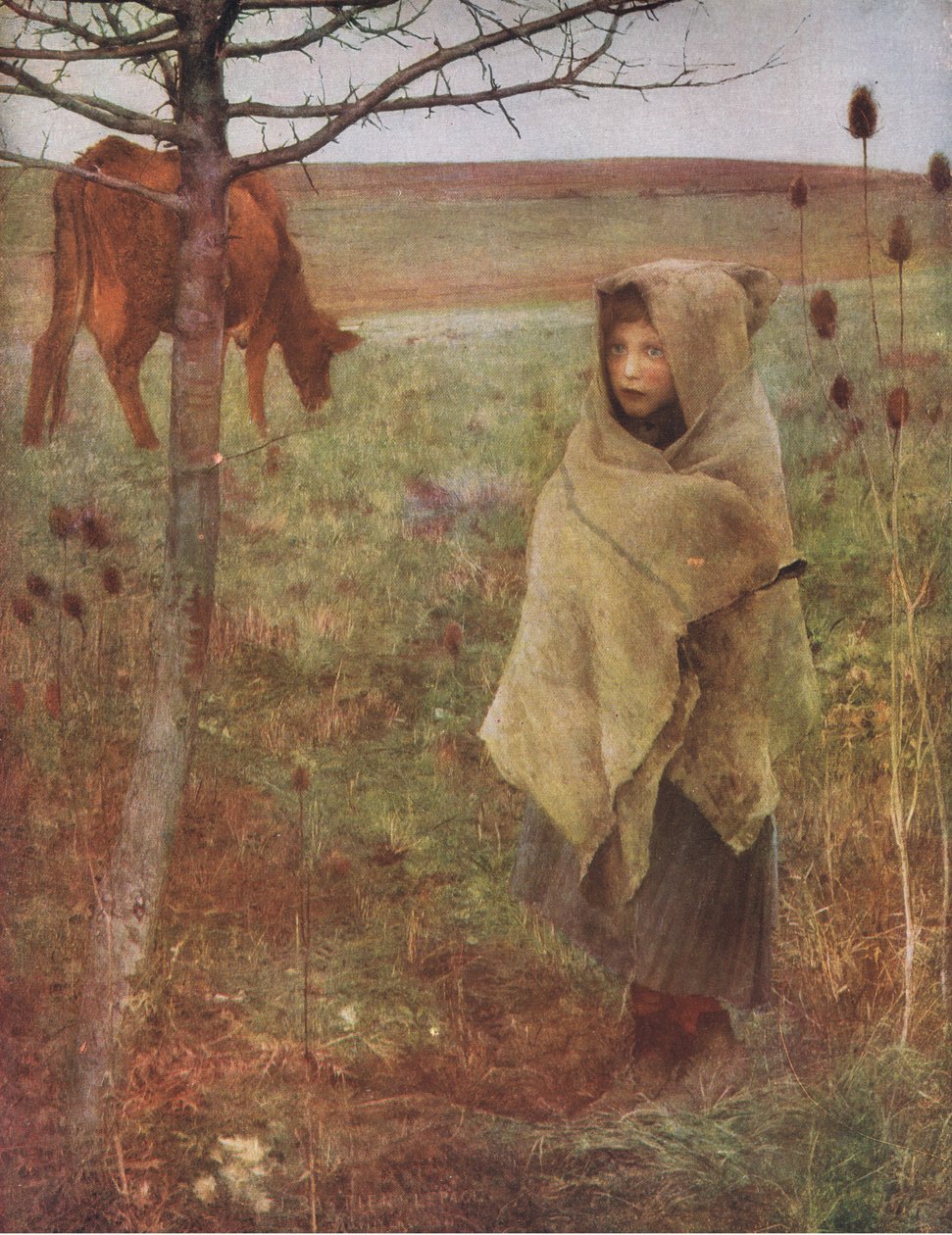 Pauvre Fauvette, Bibbys Annual, 1916-1917 finn tekijältä Jules after Bastien Lepage