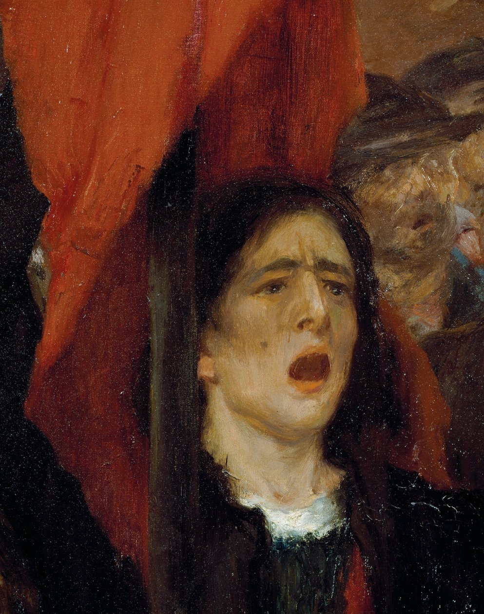 La Greve at Creusot (lakko Creusotissa) tekijältä Jules Adler