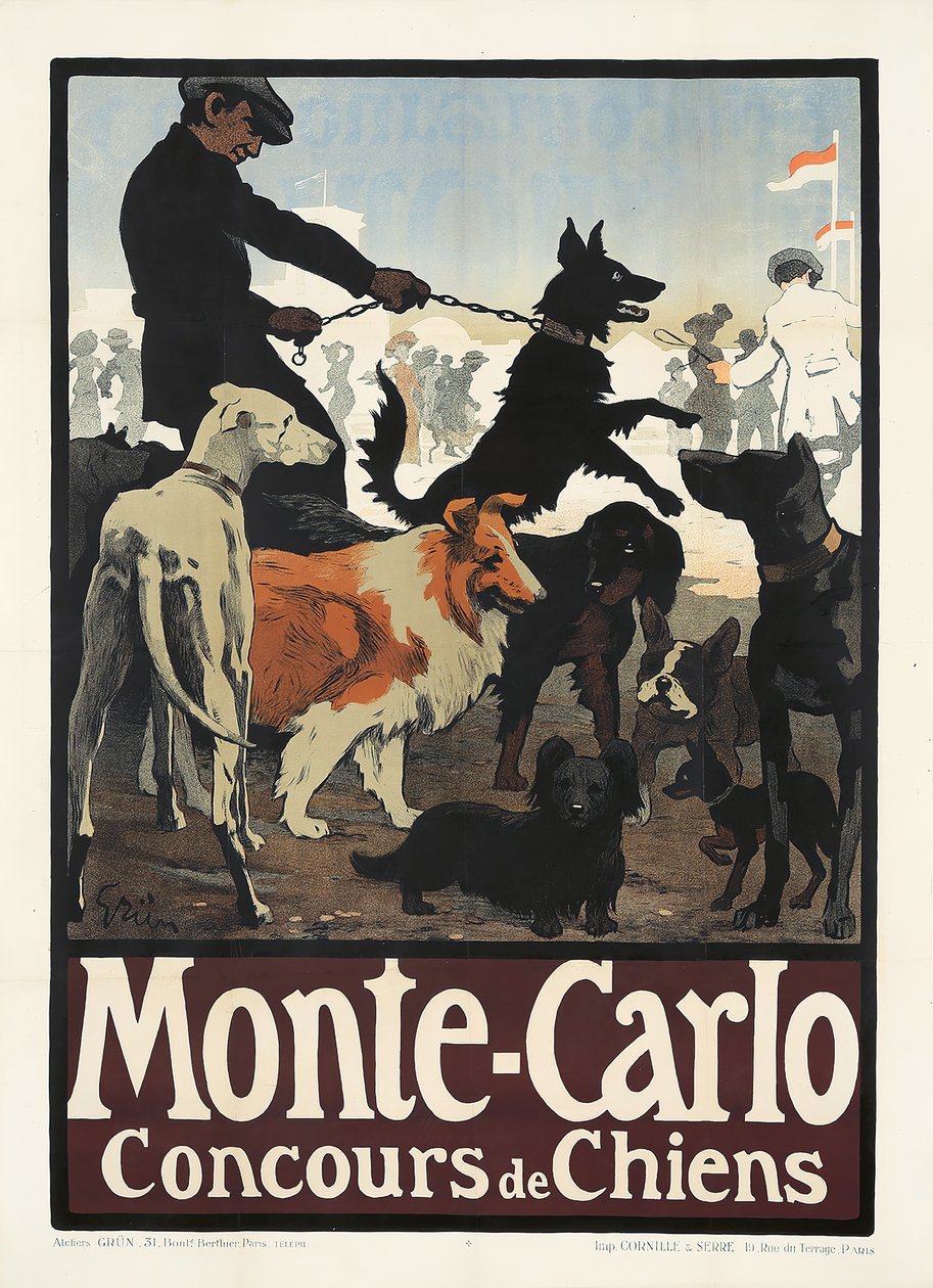 Monte Carlo, Koirakilpailu, 1900-luku. tekijältä Jules Alexandre Grün