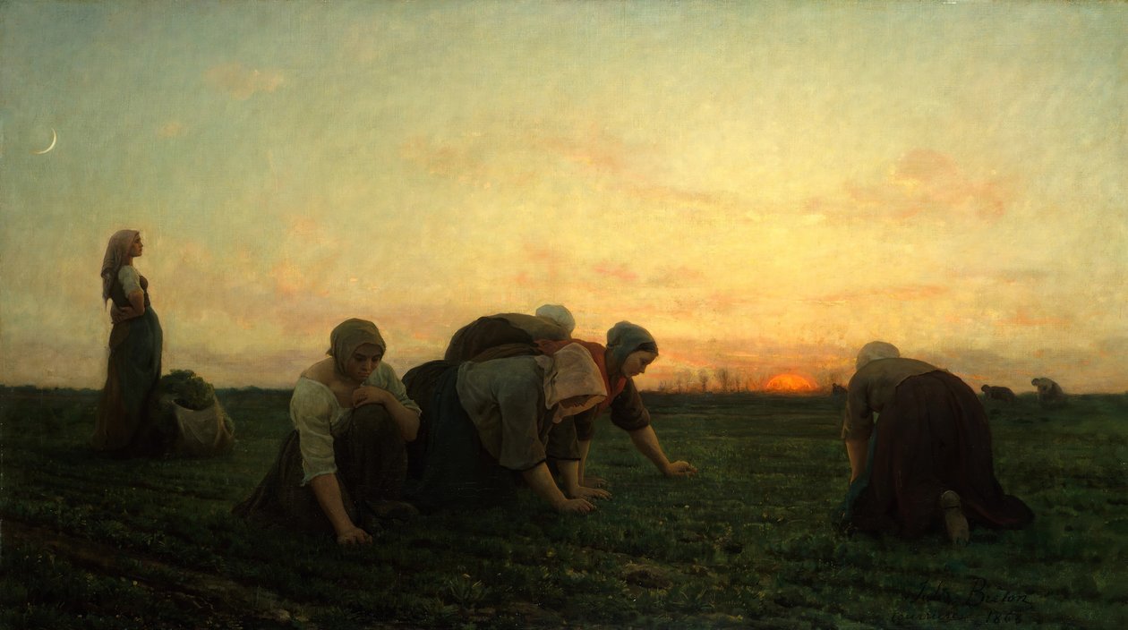 The Weeders, 1868. tekijältä Jules Breton