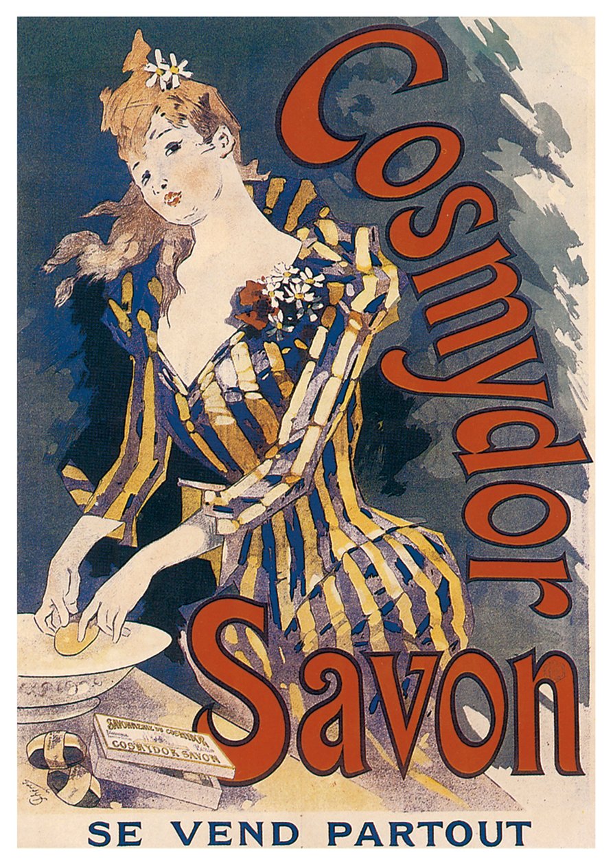 Cosmydor-saippua, 1891 tekijältä Jules Cheret