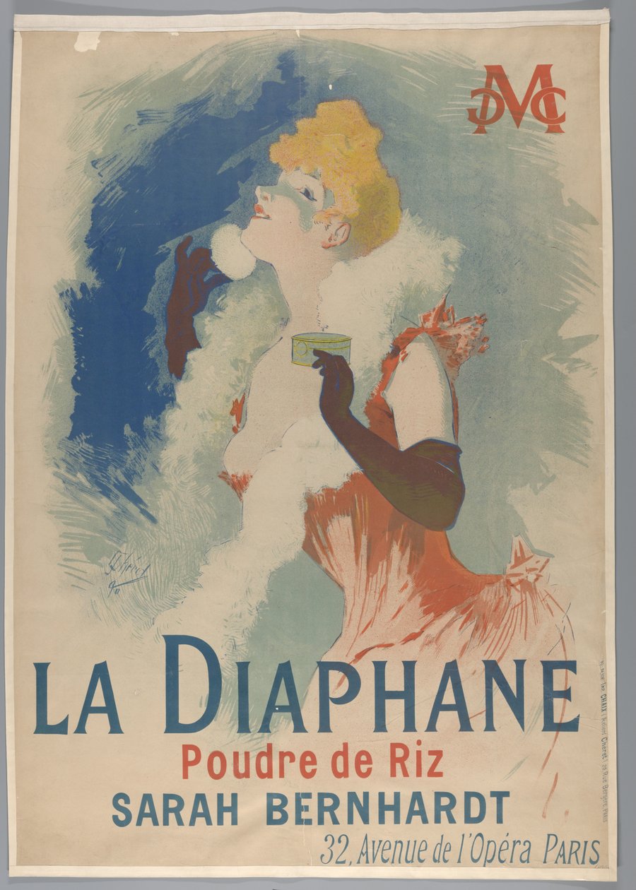 Diaphane. Riisijauhe, 1890 tekijältä Jules Cheret