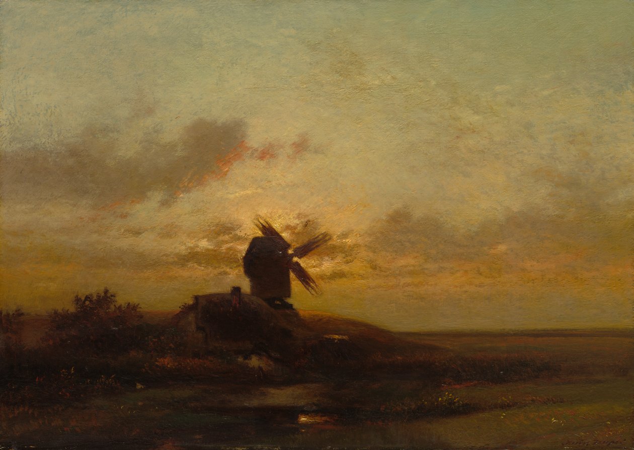 Tuulimylly, 1850-luvun lopulla. tekijältä Jules Dupré