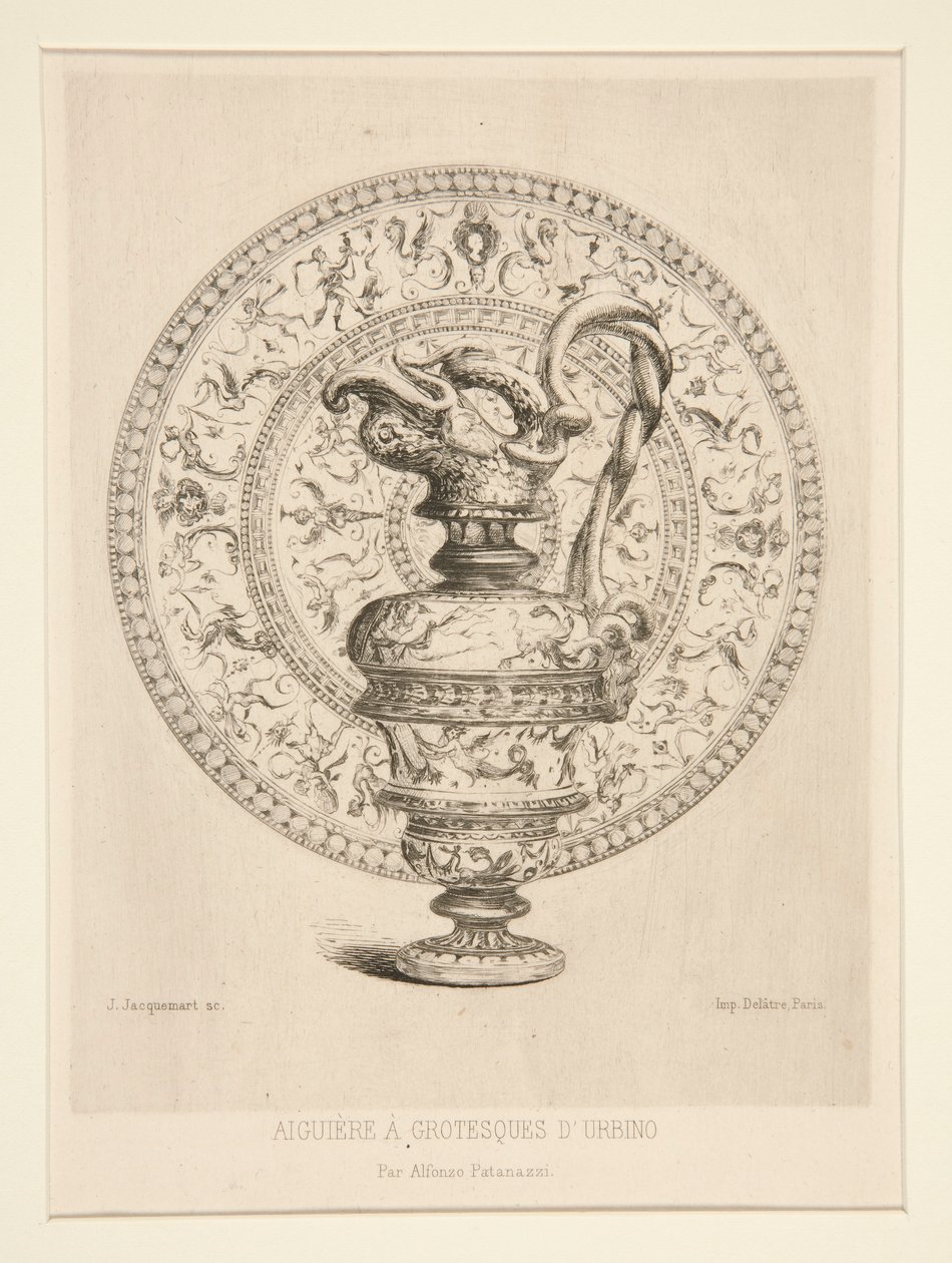 Ewer groteskeilla d tekijältä Jules Ferdinand Jacquemart
