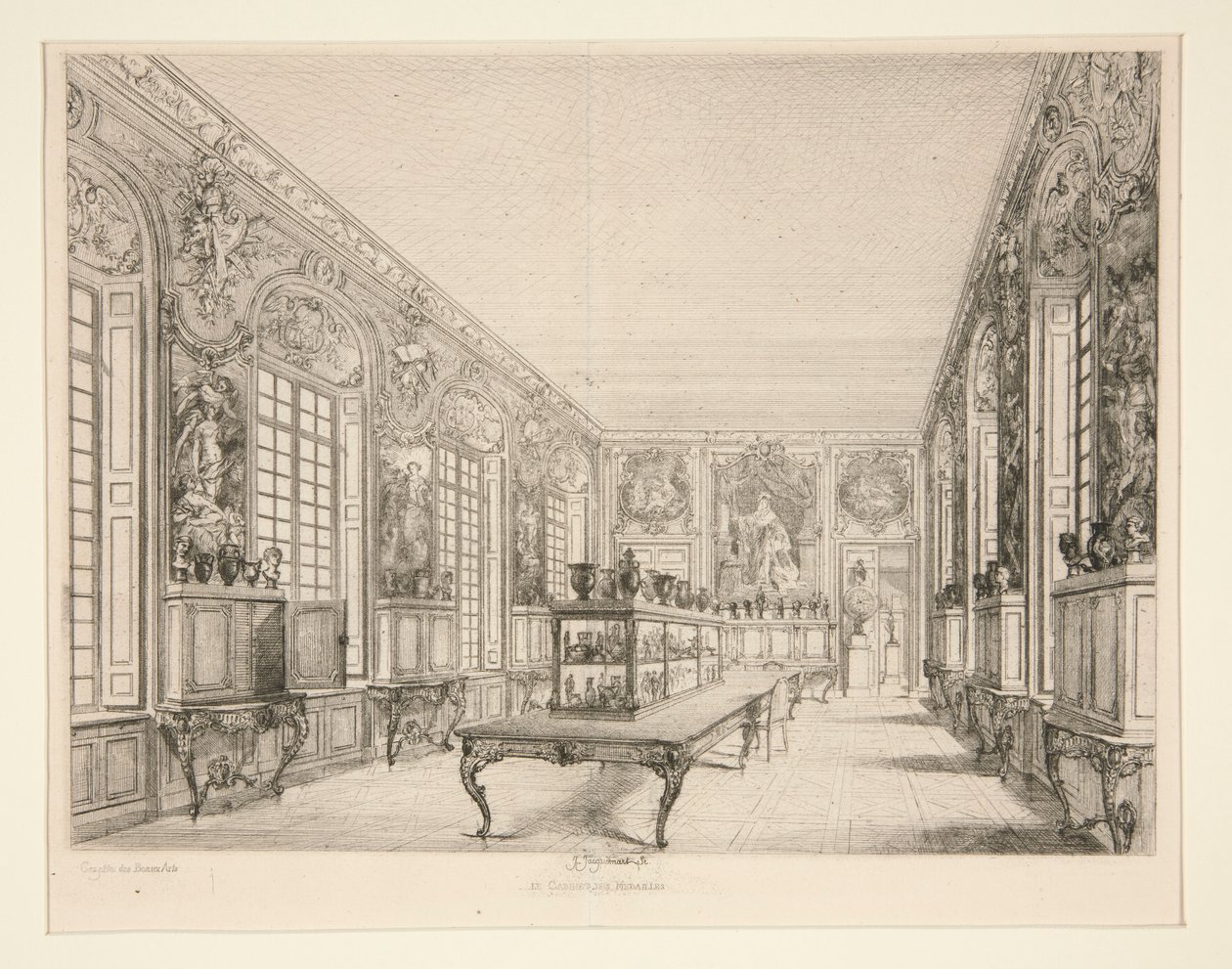 Le Cabinet des Medailles tekijältä Jules Ferdinand Jacquemart