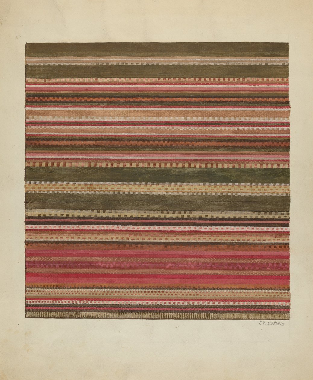 Käsinkudottu matto, c. 1936. tekijältä Jules Lefevere