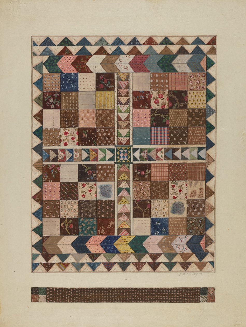 Patchwork Crib Quilt, 19351942. tekijältä Jules Lefevere