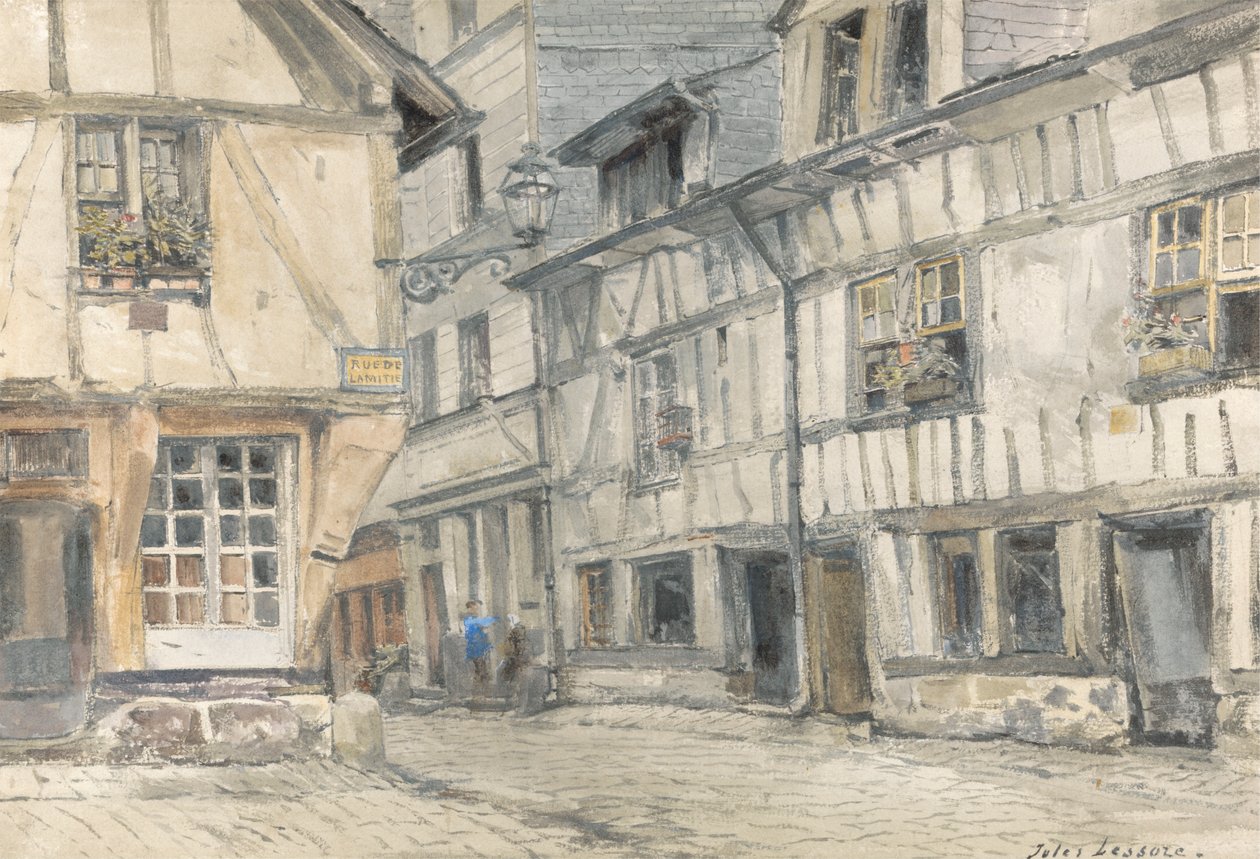 Näkymä Rue de Lamitielle tekijältä Jules Lessore