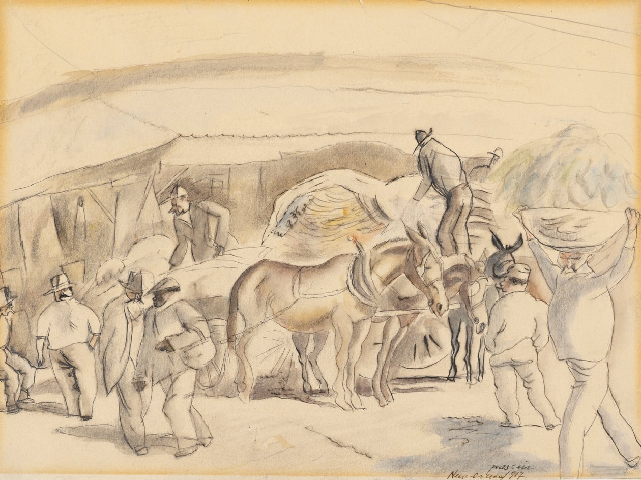 Harvesterit, 1917 (wc paperilla) tekijältä Jules Pascin