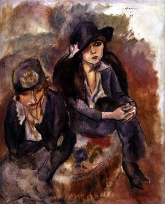 Hermine David ja ystävä tekijältä Jules Pascin