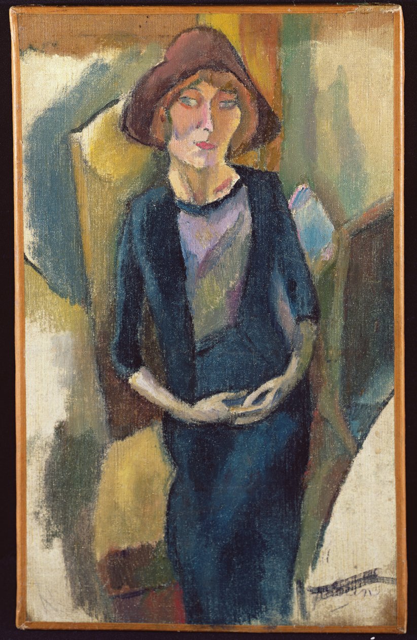 Hermine David sinisessä, 1916 tekijältä Jules Pascin