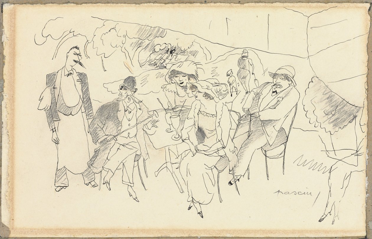 Figuurien kohtaus tekijältä Jules Pascin