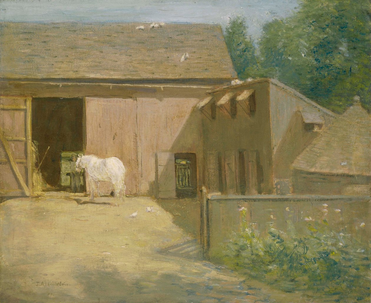 New England Barnyard tekijältä Julian Alden Weir