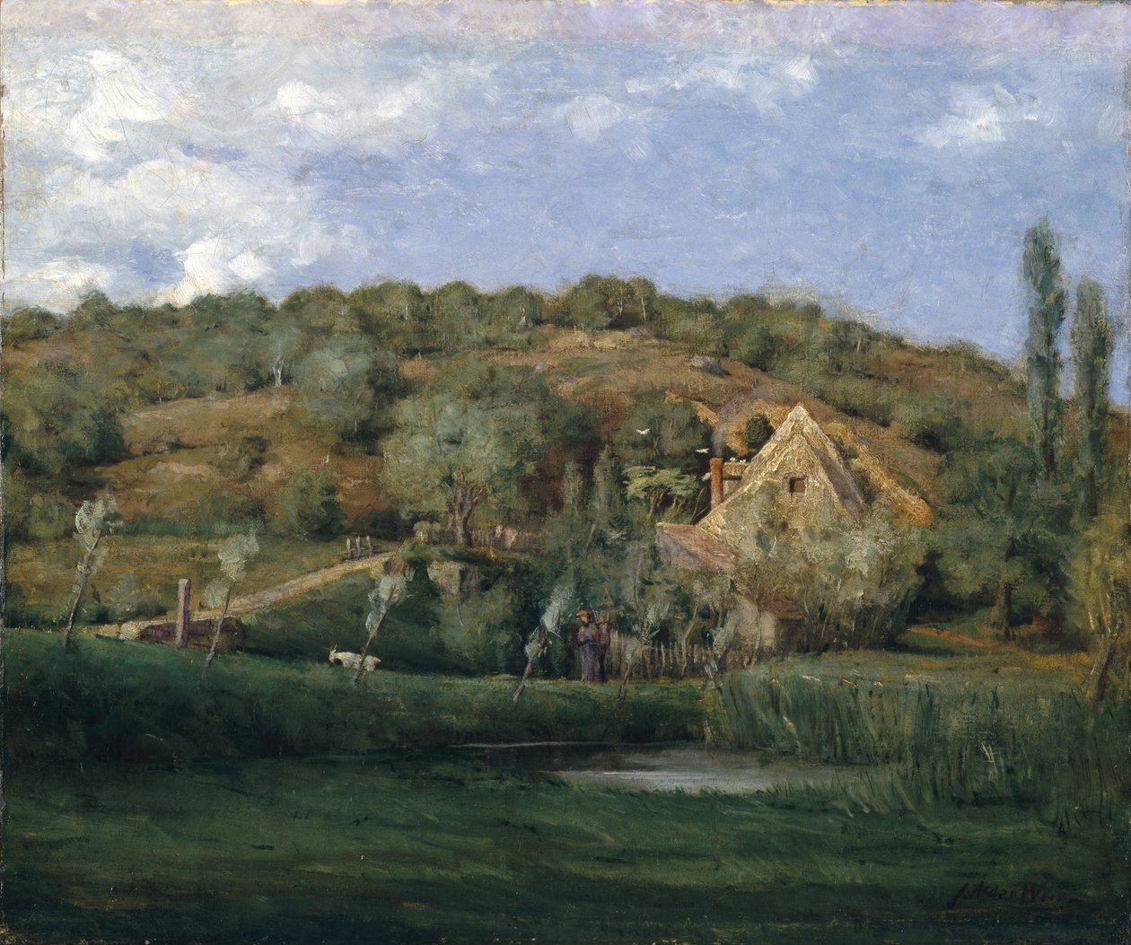 Ranskalainen kotitila, 1878 tekijältä Julian Alden Weir