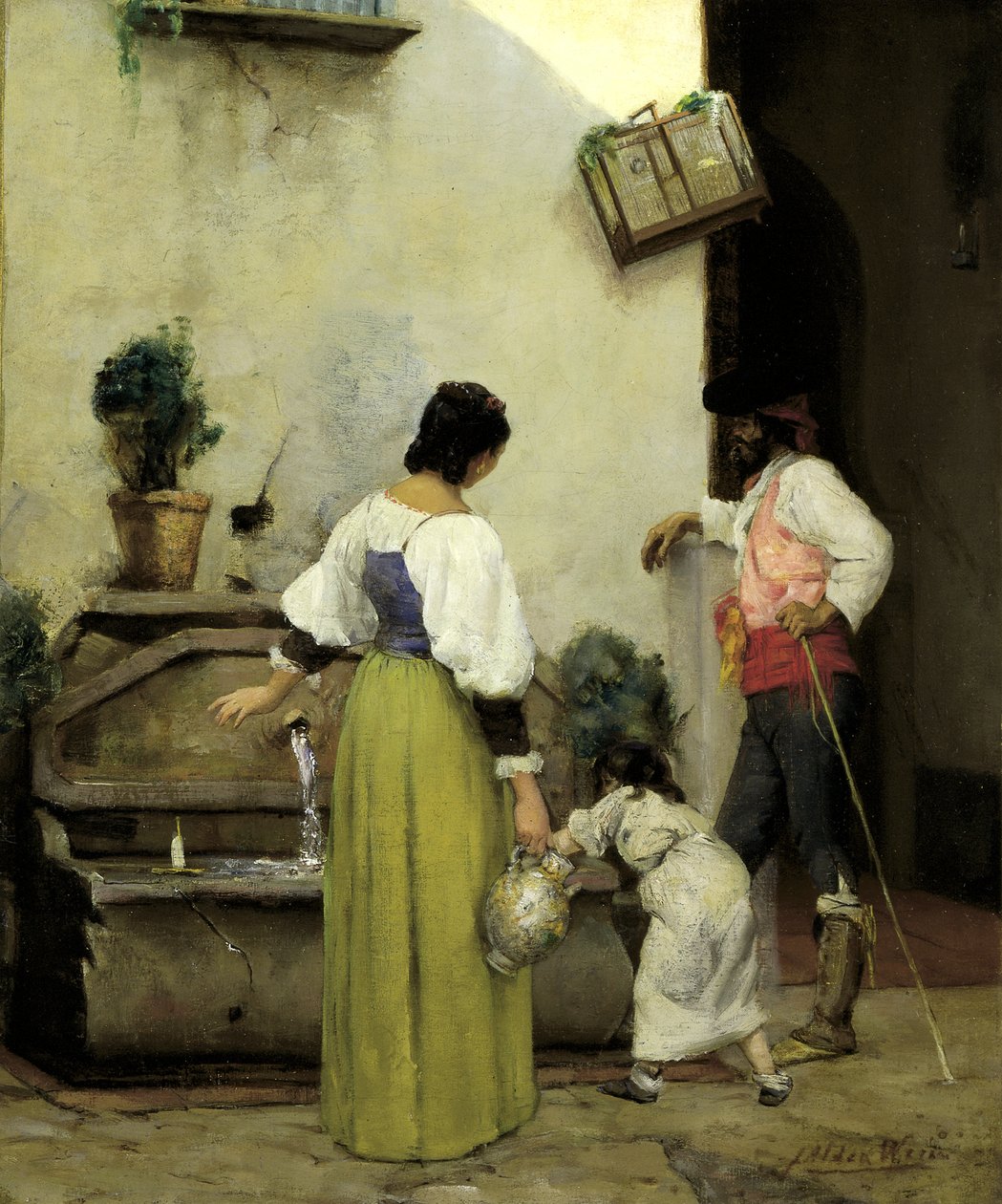 Vesialtaalla, 1876-1877. tekijältä Julian Alden Weir